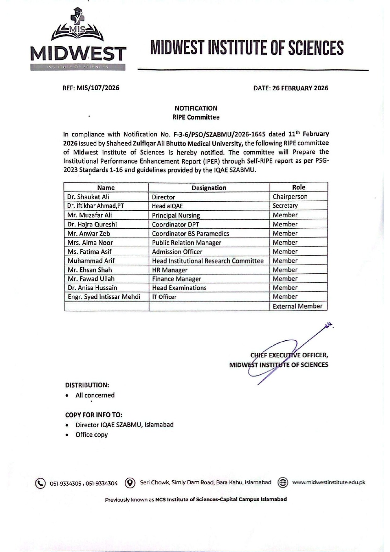 Midwest RIPE Committee Notification
